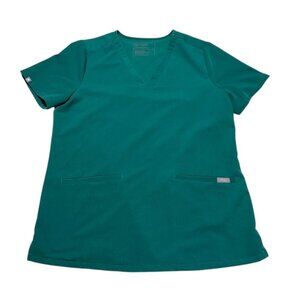 Figs Scrub Top Green Size Medium